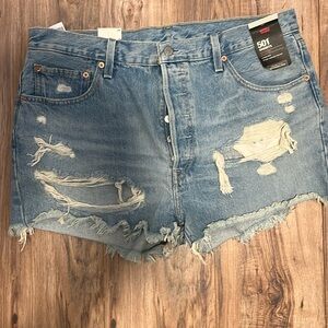 Brand new, with tags. Levi’s 501 button fly shorts.